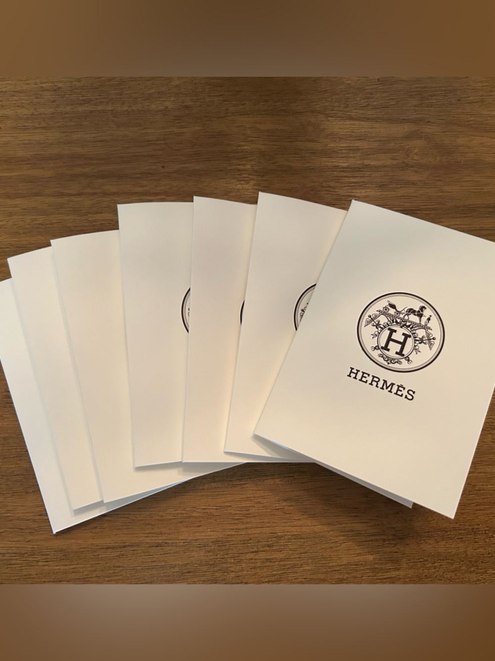 Hermès White Receipt envelopes